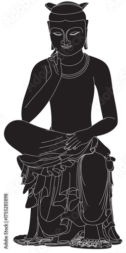 Gilt-bronze Maitreya Bodhisattva in Pensive Pose of Korea