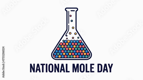 National Mole Day with Laboratory Flask Design