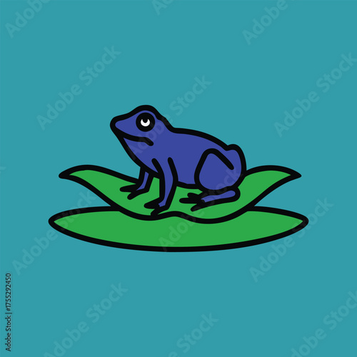 green frog on white background  AI generated