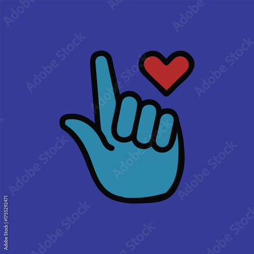 heart symbol in hand  AI generated