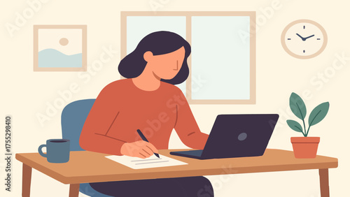 businesswoman working in office