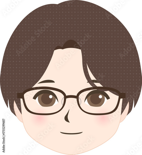 正面を向いた男性の顔