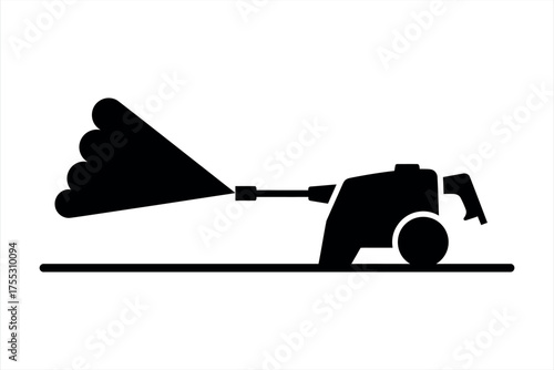 Pressure washer cleaning icon