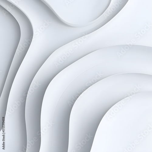 화이트 레이어드 3D 추상 배경 세트