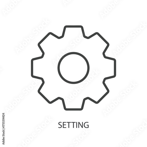 Setting thin line vector icons.