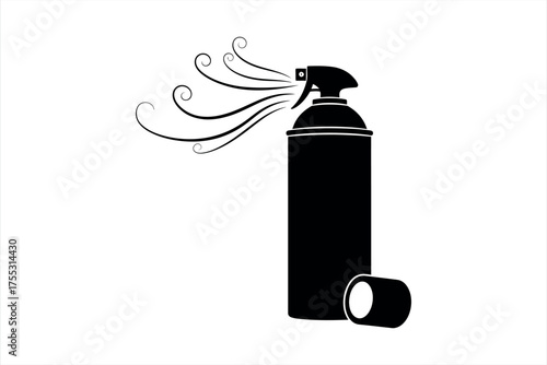 Aerosol Spray Can with Swirling Mist Icon