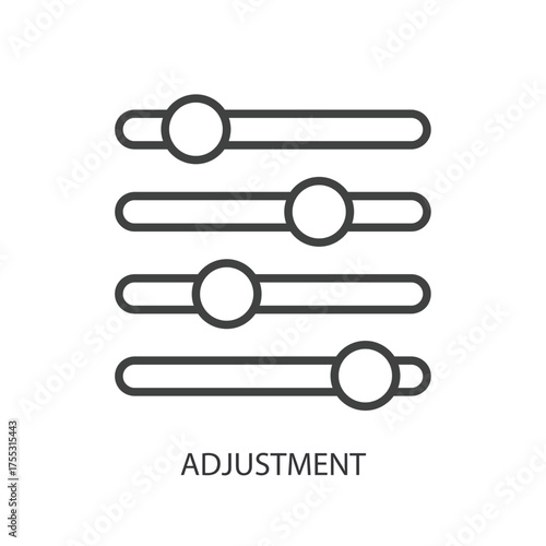 Adjustment thin line vector icons.
