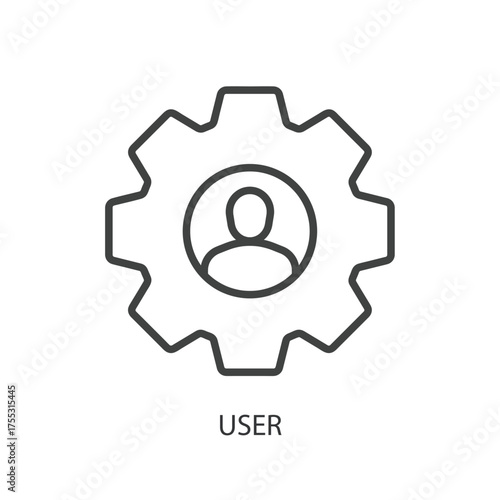 User thin line vector icons.