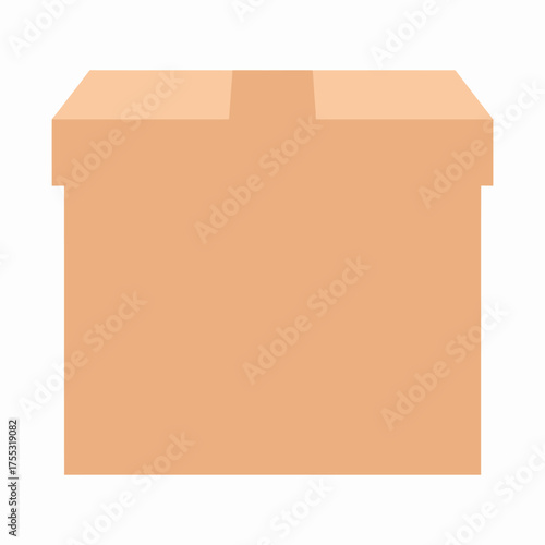 A simple, flat, brown cardboard box with closed flaps, ready for shipping or storage.