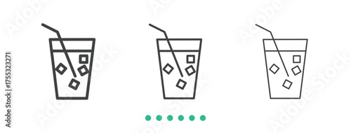 Cold brew icon. Thin line icon vector