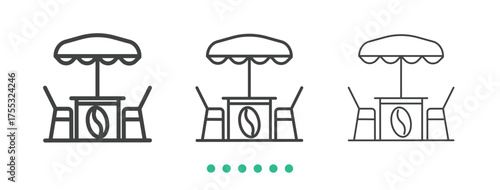 Cafe icon. Thin line icon vector