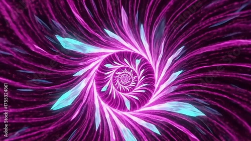 Hypnotic Spiral - A Mesmerizing Journey Through Abstract Light and Color.
