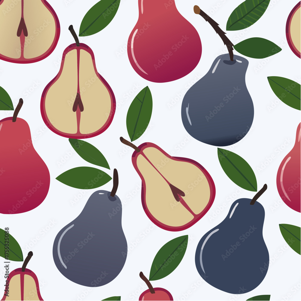 Obraz premium pear citron silhouette scatter, solid fruit wrap tile