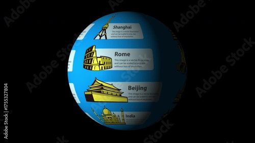 Exploring famous landmarks from around the world with colorful illustrations