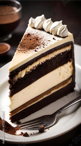 slice of chocolate cake