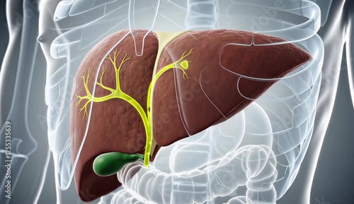 Human Liver 3D Animation – Realistic Anatomy and Function Visualization in 4K