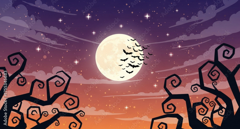 Fototapeta premium halloween night background