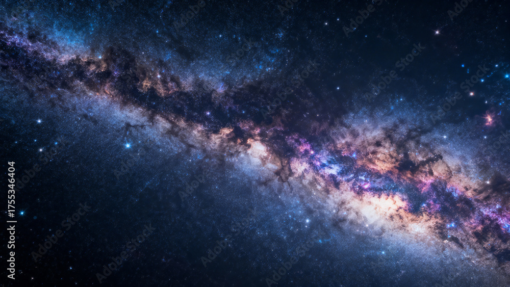 Fototapeta premium Milky Way galaxy with stars and nebula