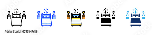 Nightstand Icon Collection With Multiple Styles