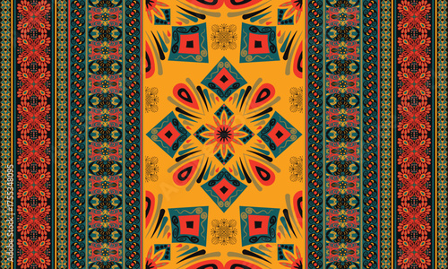 African ethnic native pattern.Traditional kente,ankara,kitenge,chitenge,capulana african wax print fabric pattern.Abstract vector motif pattern.For fabric,clothing,blanket,carpet,woven,wrap,decoration