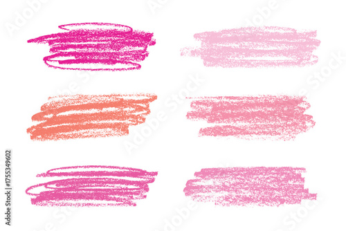 Set of brush paint stroke texture swatch Hand painted background Ink scribble dab clipart Paint smudge for tags and stamps design