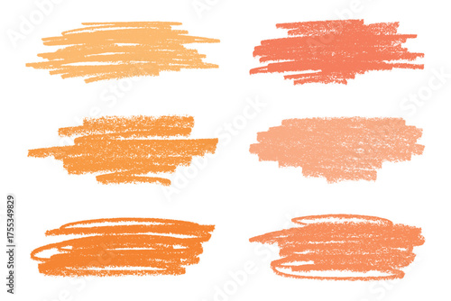 Set of brush paint stroke texture swatch Hand painted background Ink scribble dab clipart Paint smudge for tags and stamps design