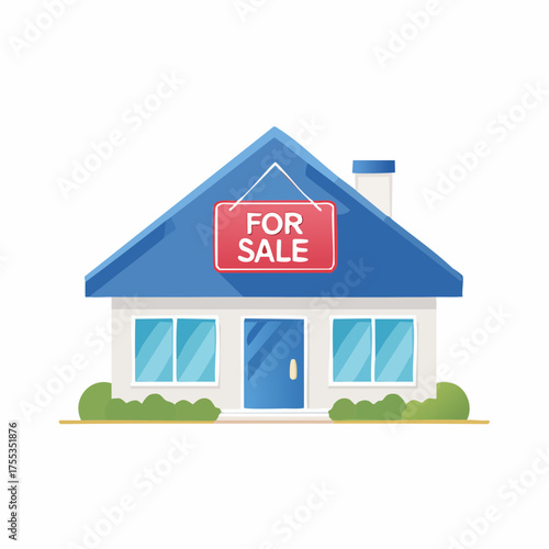 Charming Home with 'For Sale' Sign: A Fresh Take on Real Estate Marketing