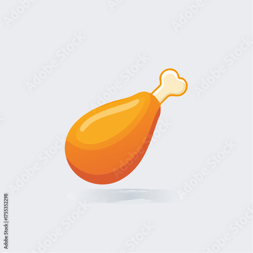 Deliciously designed chicken drumstick illustration for food and restaurant concepts