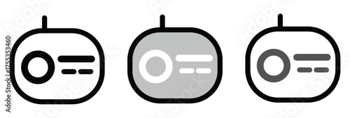 audio speakers icon set . radio set icon vector illustration 