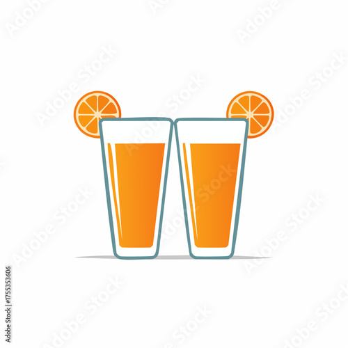 Refreshing orange juice illustration for healthy lifestyle and nutritional benefits