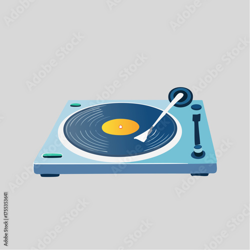 Retro vibes: Vintage turntable illustration for music lovers and audiophiles