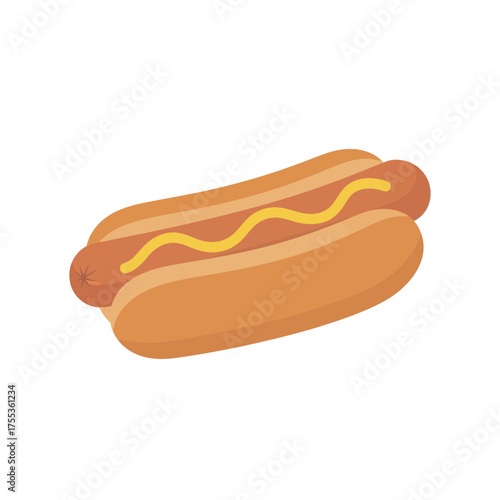 Hot dog on a white background culinary image