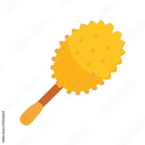  bamboo dish scrubber  isolated on white