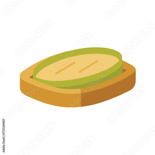 bamboo soap dish isolated