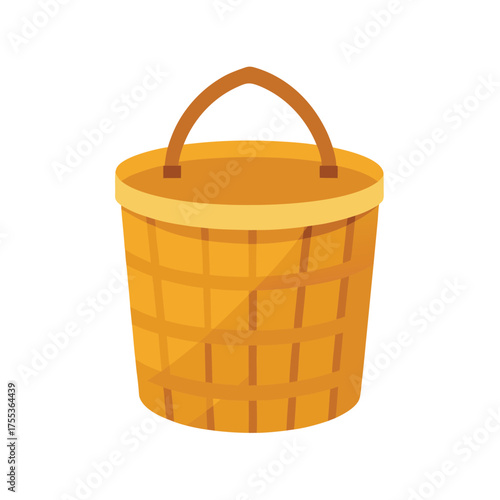 wicker basket isolated on white