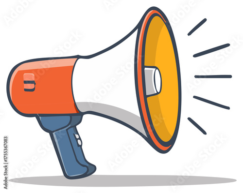 Loudspeaker or bullhorn vector illustration for marketing, communication, and public announcements