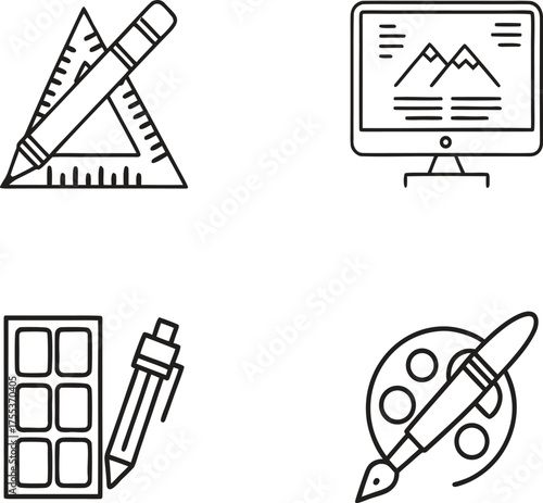 Graphic Design icon set