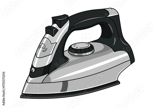 Illustration of a Modern Electric Iron for Clothes.