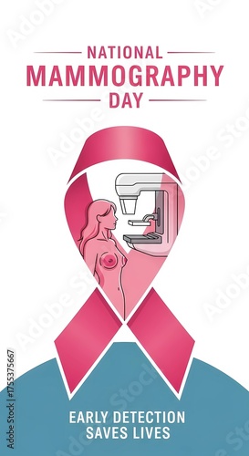 National Mammography Day: Pink Ribbon for Early Breast Cancer Detection & Screening