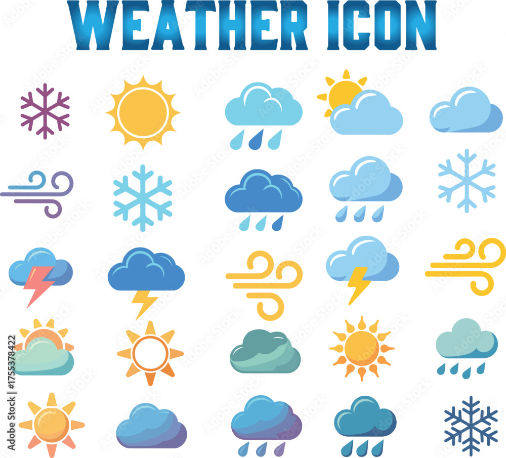 Obraz premium weather icons set
