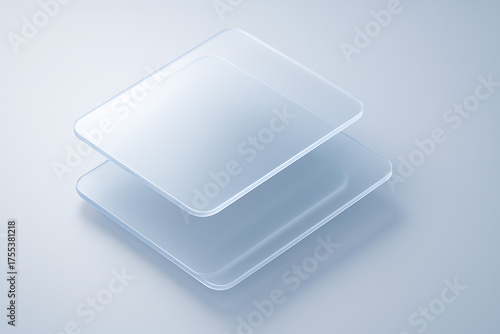 Gray Liquid glass glassmorphism rectangle landscape in elegant and modern style abstract background copy space for design and etc