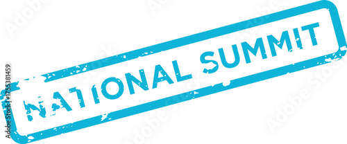 National Summit official rubber stamp with a vintage distressed look for important corporate events