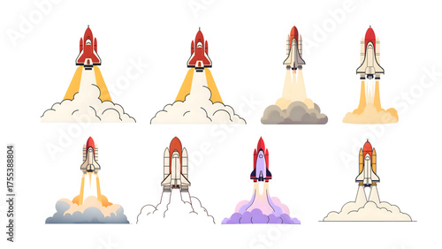 space rocket vector illustration