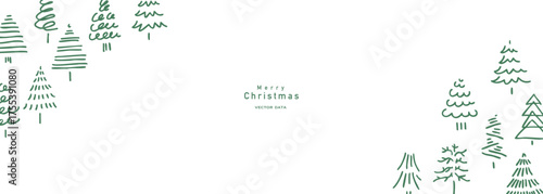 手描きのクリスマスツリーイラスト。12月のクリスマスツリーセット。クリスマスのシンプルフレーム背景。
Hand drawn Christmas tree illustration. December Christmas tree set. Christmas simple frame background.