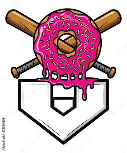 Triple Scoop Baseball Ice Cream Cones Delicious Dessert Ready to Eat Fun Treat for Sports Fans