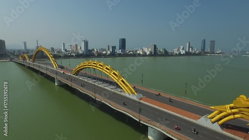 Iconic Dragon Bridge and Da Nang City Skyline, Vietnam