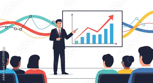 Business Presentation Depicting Growth And Progress For Audiences Globally And Easily