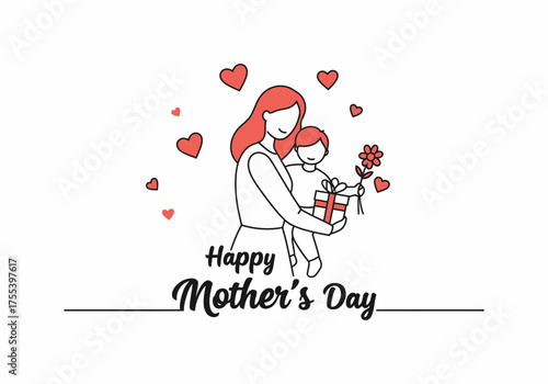 design vector of happy mother's day 