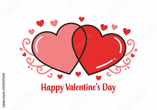 Beautiful vector illustration of a romantic couple celebrating Valentine’s Day with love and happiness. Perfect for greeting cards, posters, and social media designs related to love and romance.