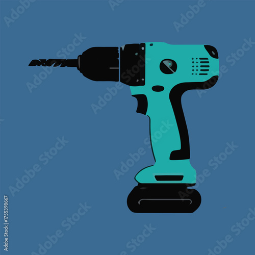 electric drill isolated on white
